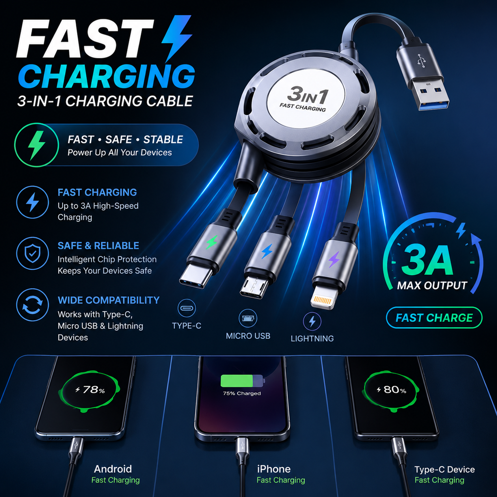 3 in 1 data cable
